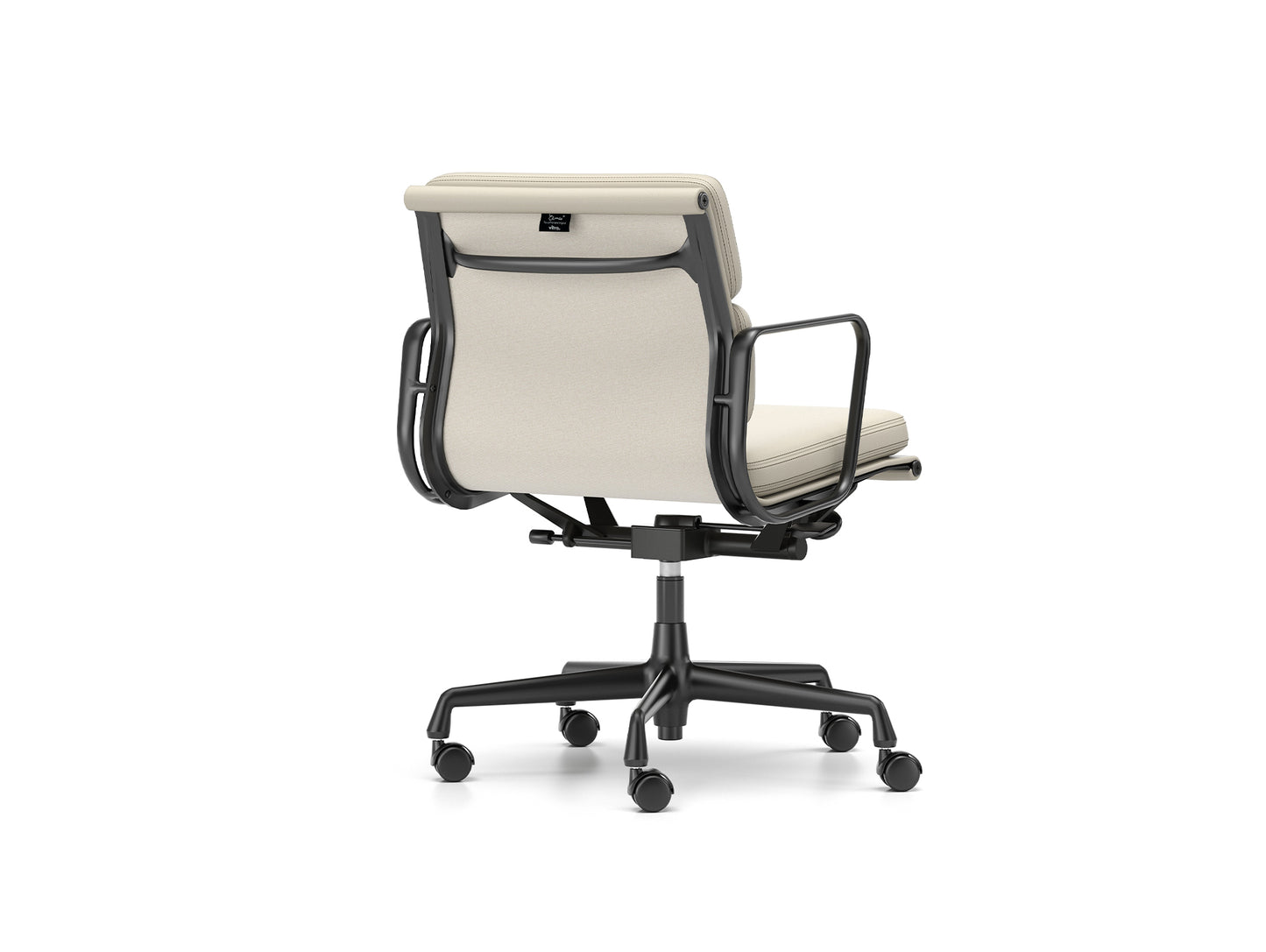 Soft Pad Work Chair EA 217 by Vitra - Black Aluminium / Clay Premium F Leather