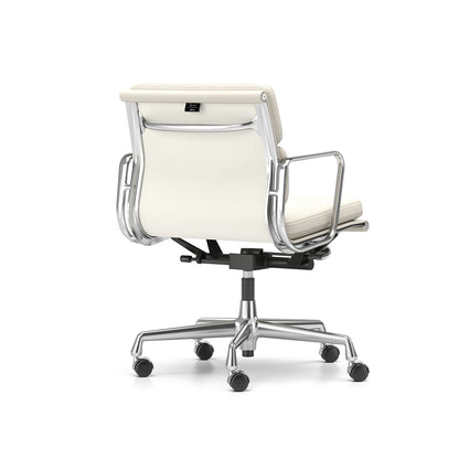 Soft Pad Work Chair EA 217 by Vitra - Chromed Aluminium / Snow Premium F Leather