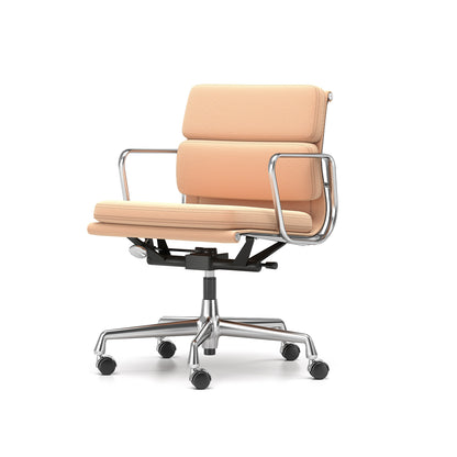 Soft Pad Work Chair EA 217 by Vitra - Chromed Aluminium / Track Pink Mustard