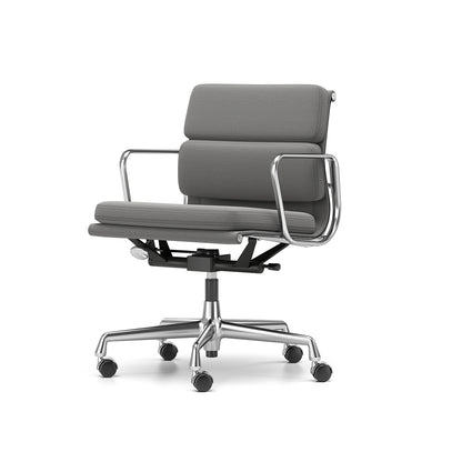 Soft Pad Work Chair EA 217 by Vitra - Chromed Aluminium / Track Mid Grey Iron Grey