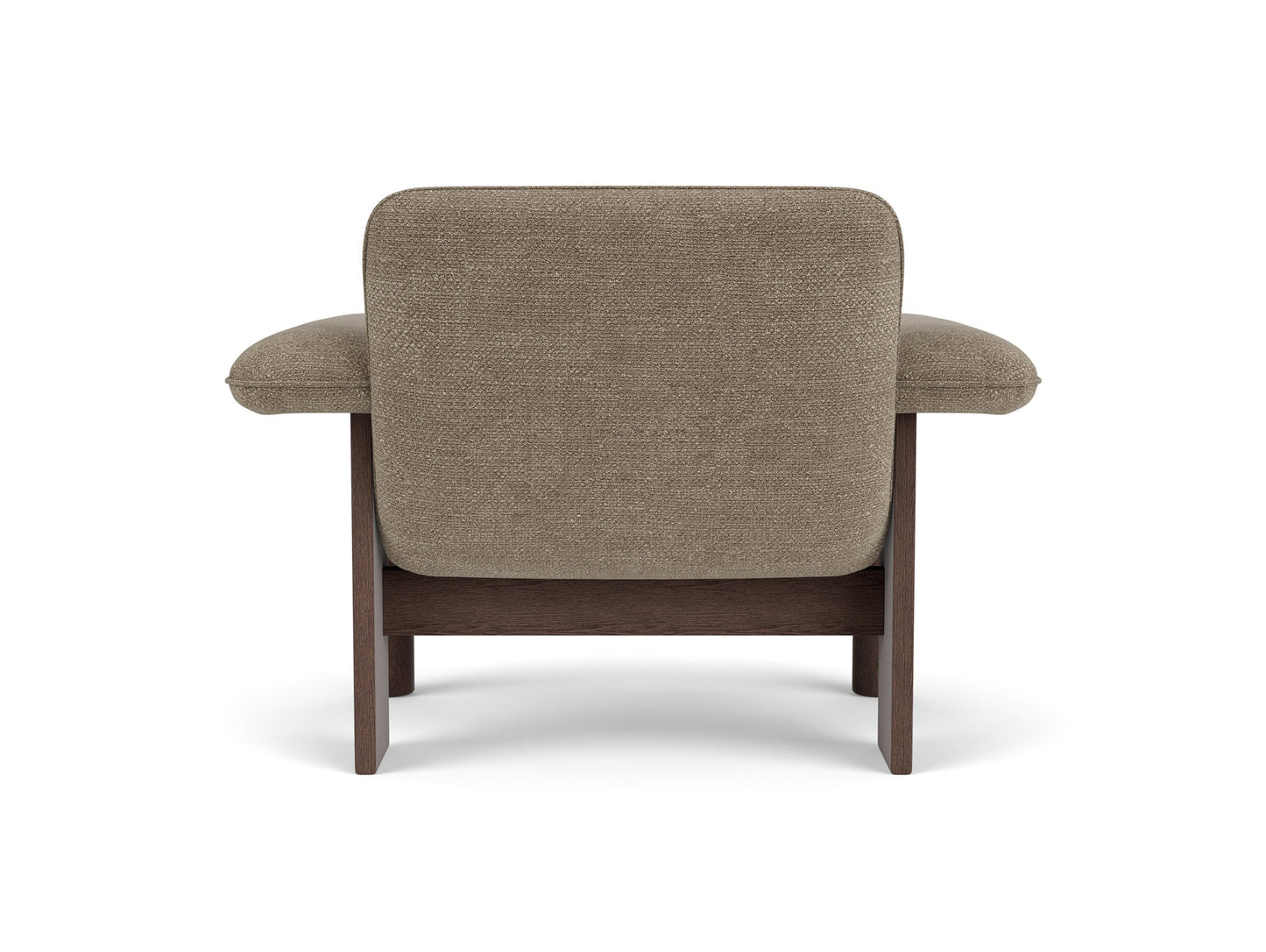 Brasilia Low Back Lounge Chair by Audo Copenhagen - Dark Stained Oak / UK Barnum Boucle 04