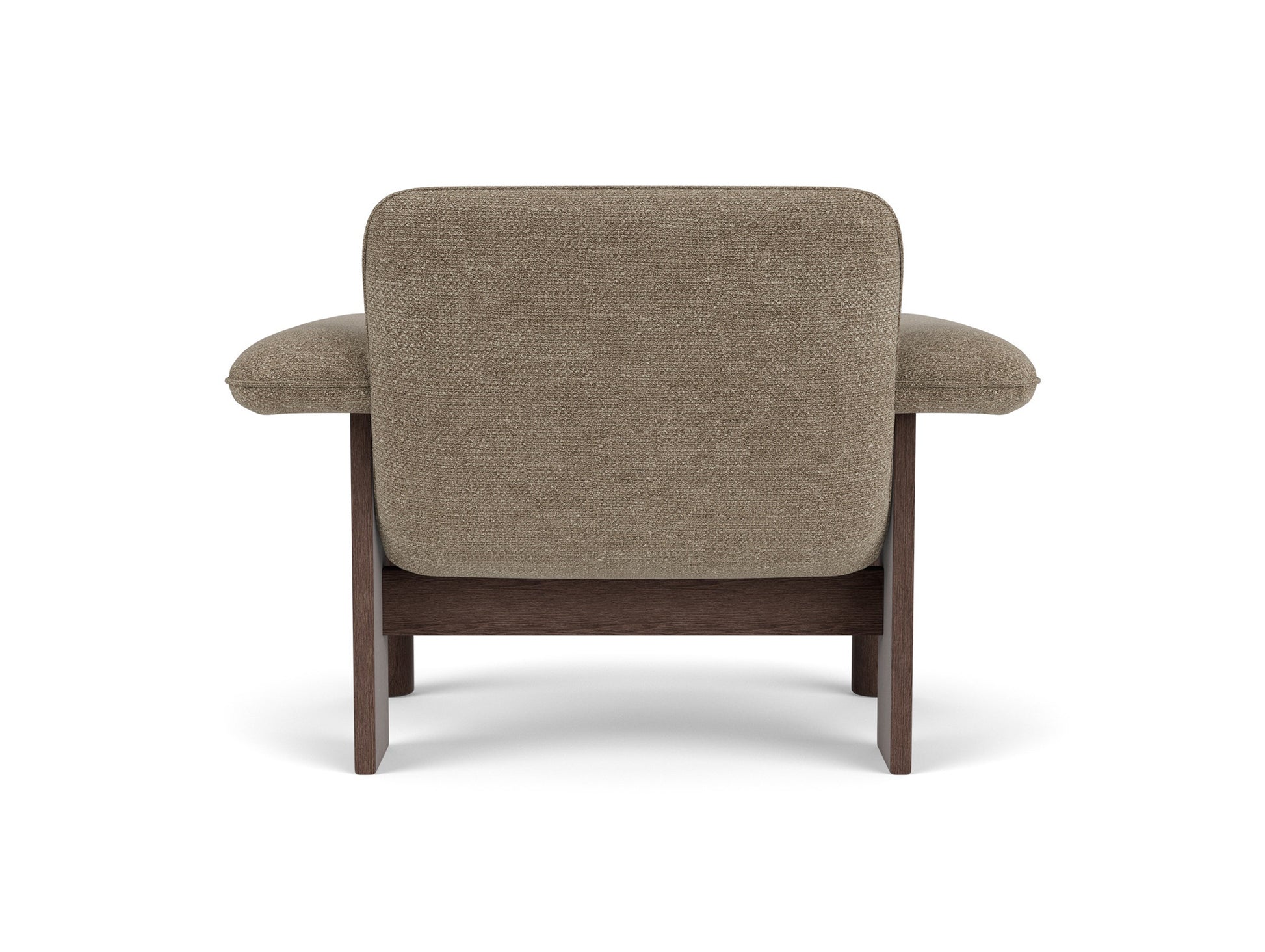 Brasilia Low Back Lounge Chair by Audo Copenhagen - Dark Stained Oak / UK Barnum Boucle 04