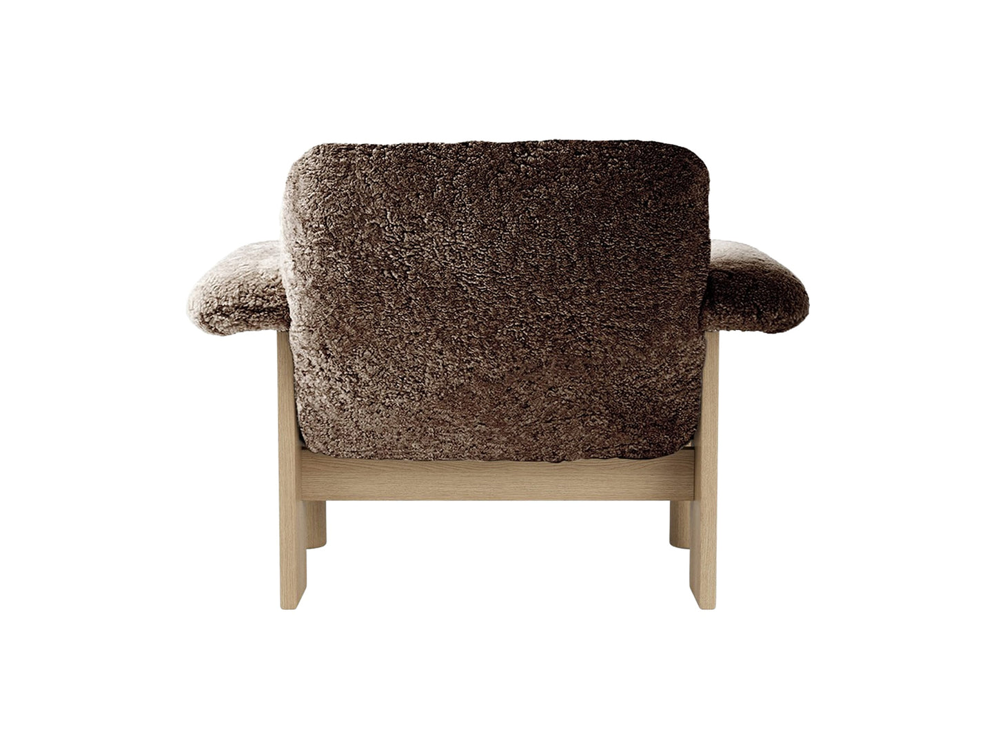 Brasilia Low Back Lounge Chair by Audo Copenhagen - Oiled Oak / Sheepskin Sahara