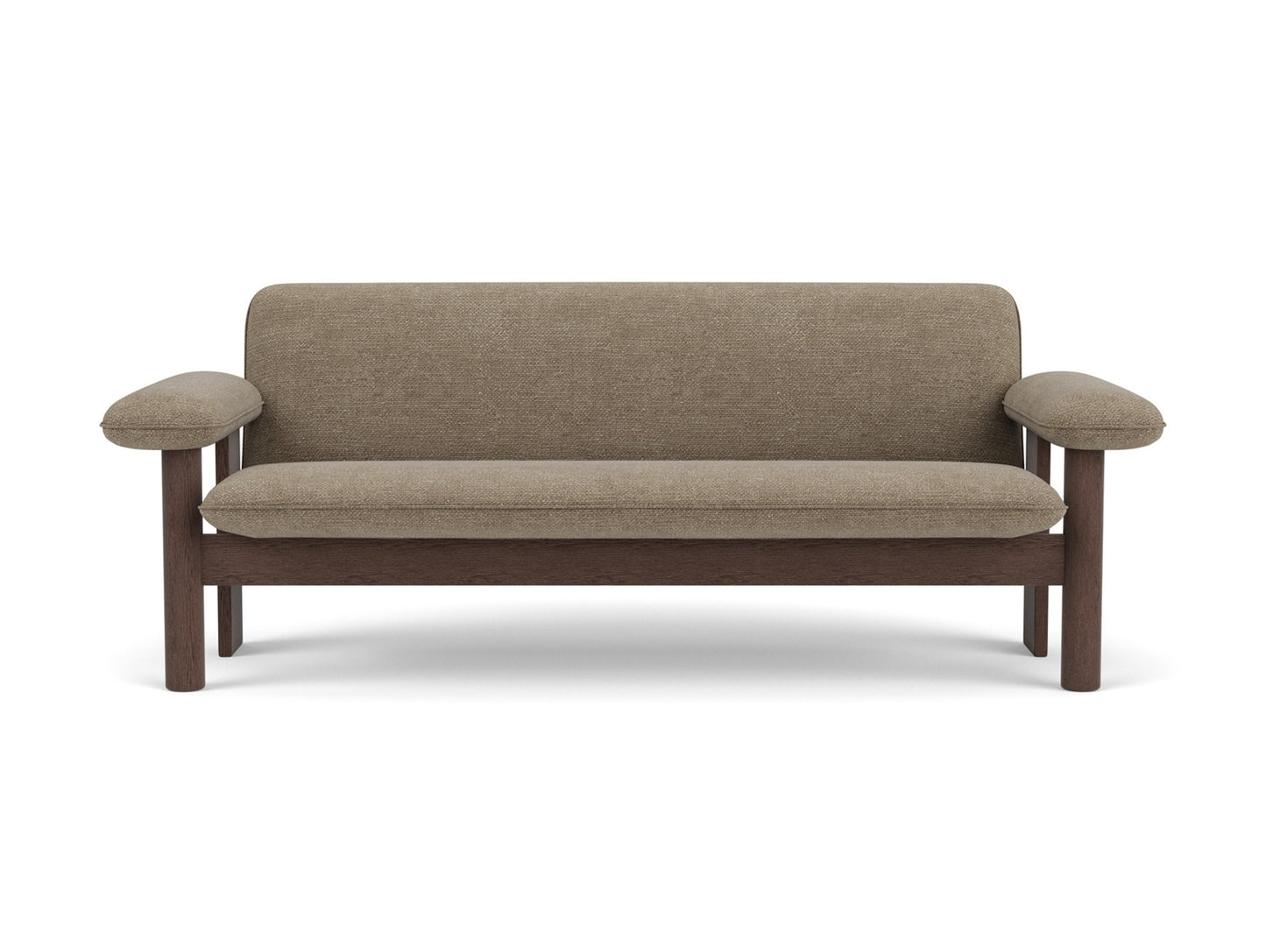 Brasilia 2-Seater Sofa by Audo Copenhagen - Dark Stained Oak Base / Barnum Boucle 04