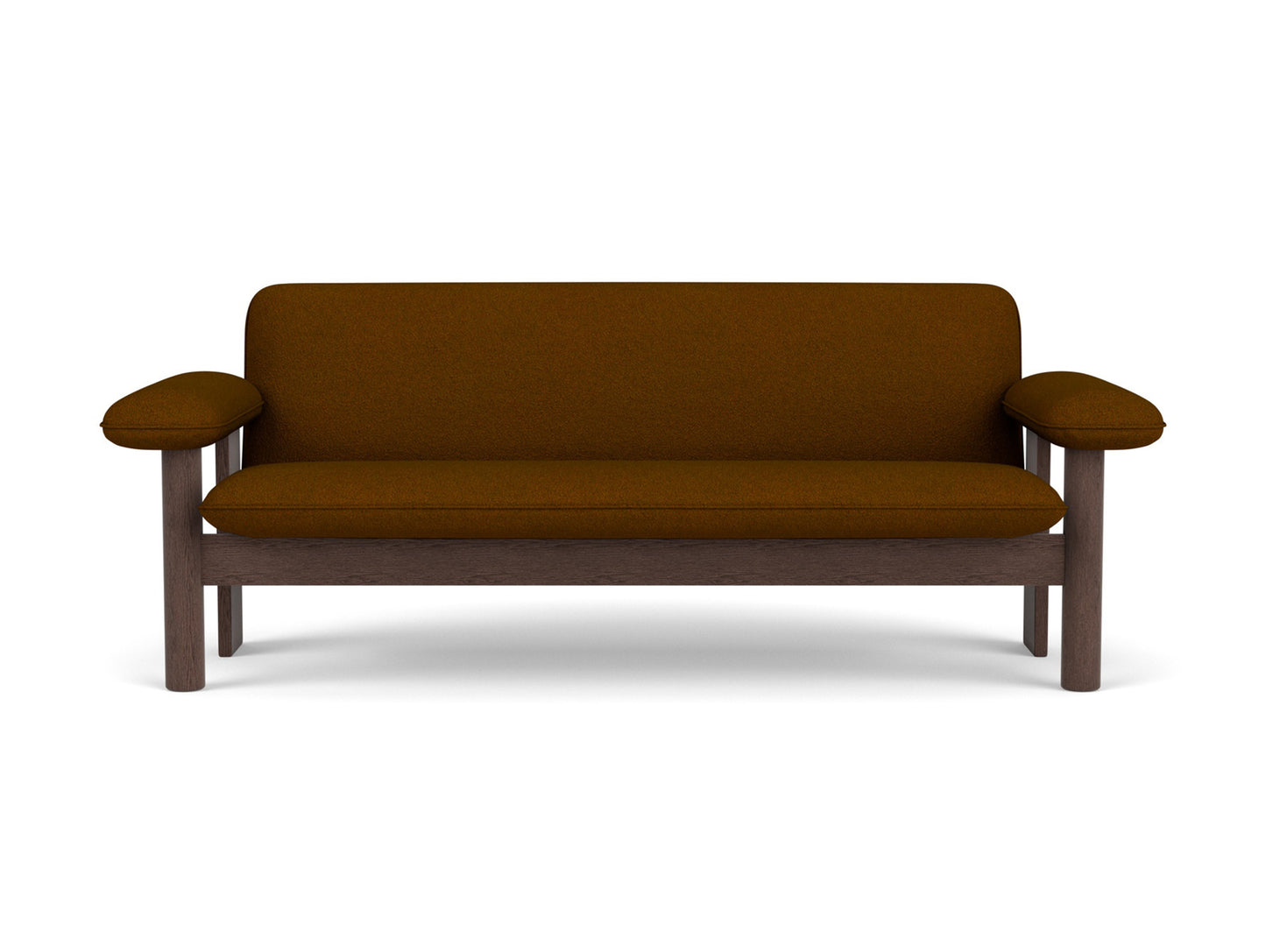 Brasilia 2-Seater Sofa by Audo Copenhagen - Dark Stained Oak Base / Baru 450