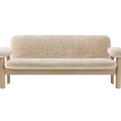 Brasilia 2-Seater Sofa by Audo Copenhagen - Oak Base / Sheepskin Nature