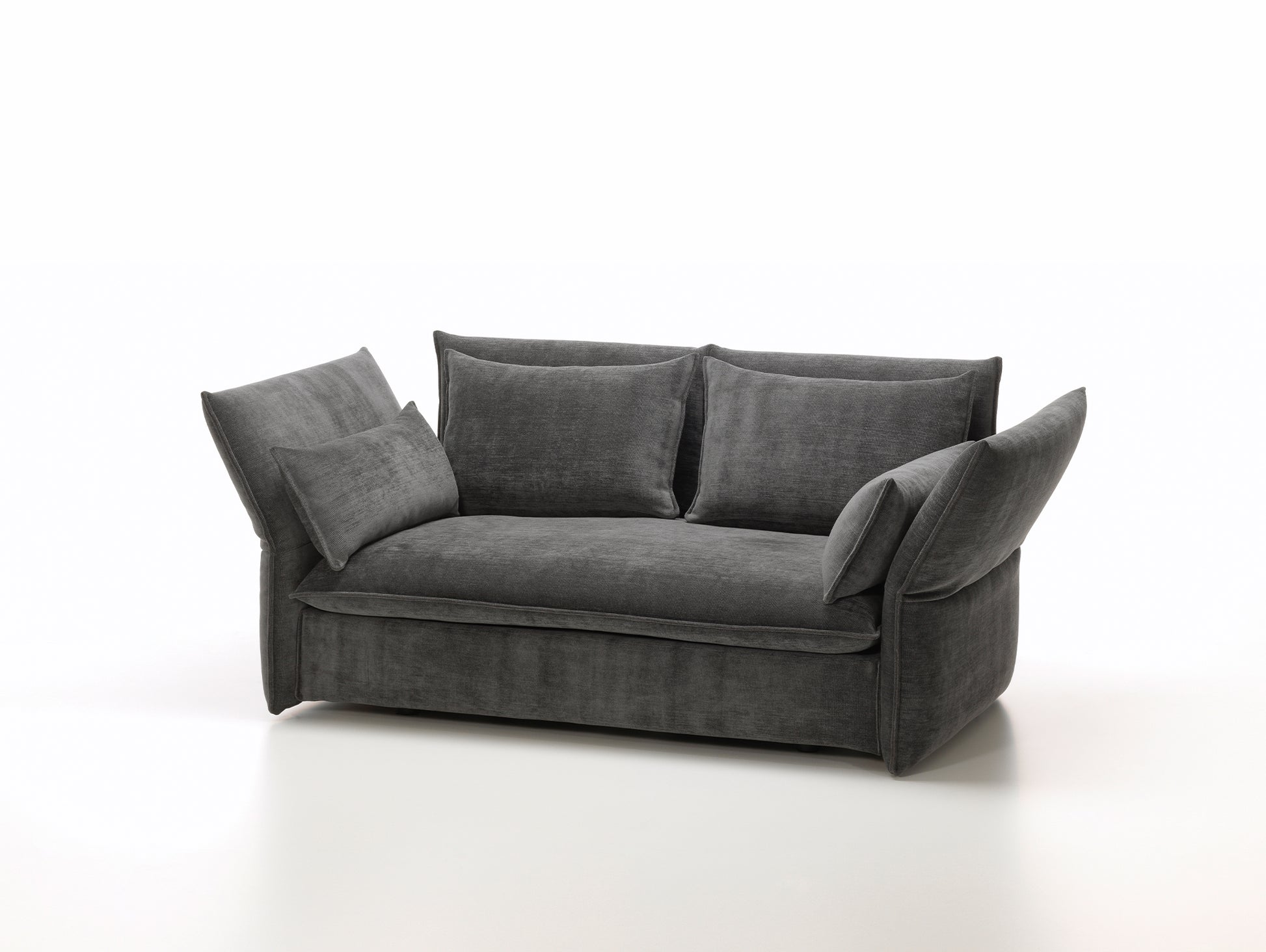 Mariposa 2-Seater Sofa by Vitra - Iroko 2 08 Dark Grey (F80)