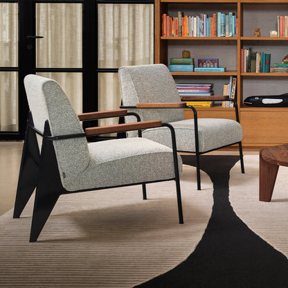 Fauteuil de Salon by Vitra - American Walnut Armrest / Deep Black Base / Nubia 09