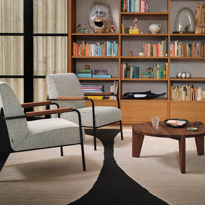 Fauteuil de Salon by Vitra - American Walnut Armrest / Deep Black Base / Nubia 09