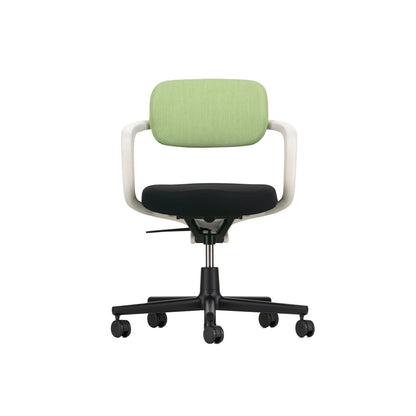 Allstar Office Chair by Vitra - Hopsak 66 Nero Seat / Hopsak 69 Grass Green Ivory Backrest (F60)