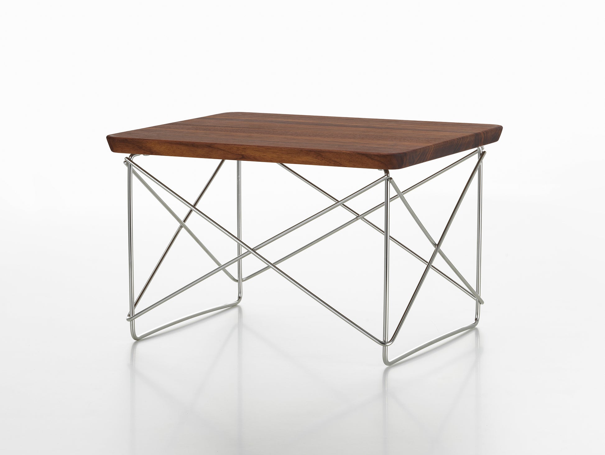 Eames Occasional Table LTR by Vitra - Oiled Walnut / Stainless Steel Base
