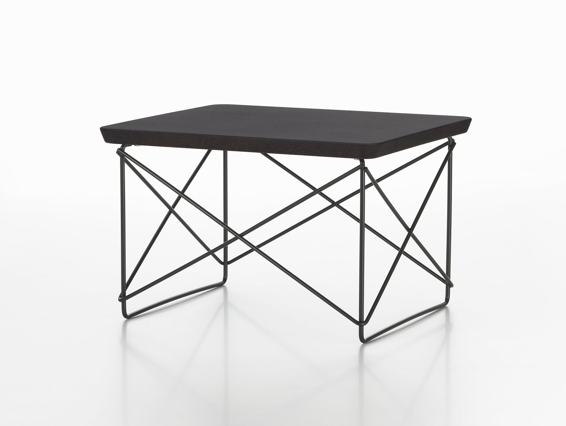 Eames Occasional Table LTR by Vitra - Dark Oak / Basic Dark Steel Base