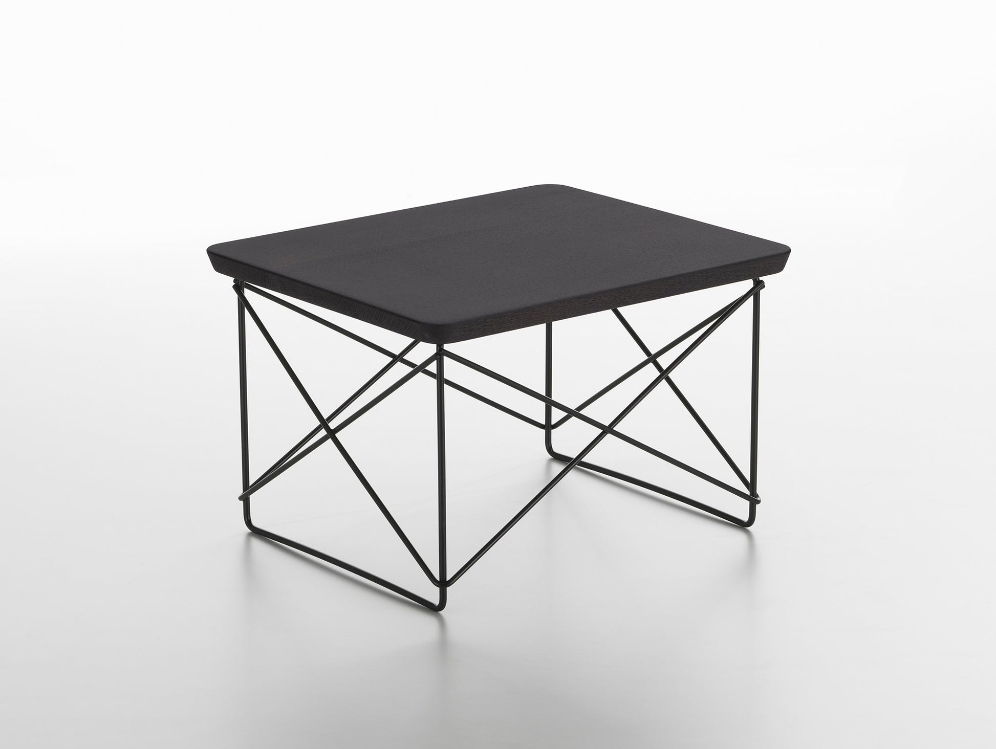 Eames Occasional Table LTR by Vitra - Dark Oak / Basic Dark Steel Base