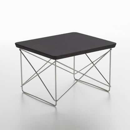 Eames Occasional Table LTR by Vitra - Dark Oak / Stainless Steel Base