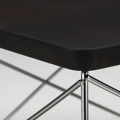 Eames Occasional Table LTR by Vitra - Dark Oak / Stainless Steel Base