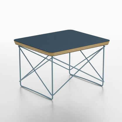 Eames Occasional Table LTR by Vitra - Smoke Blue Linoleum / Sky Blue Steel