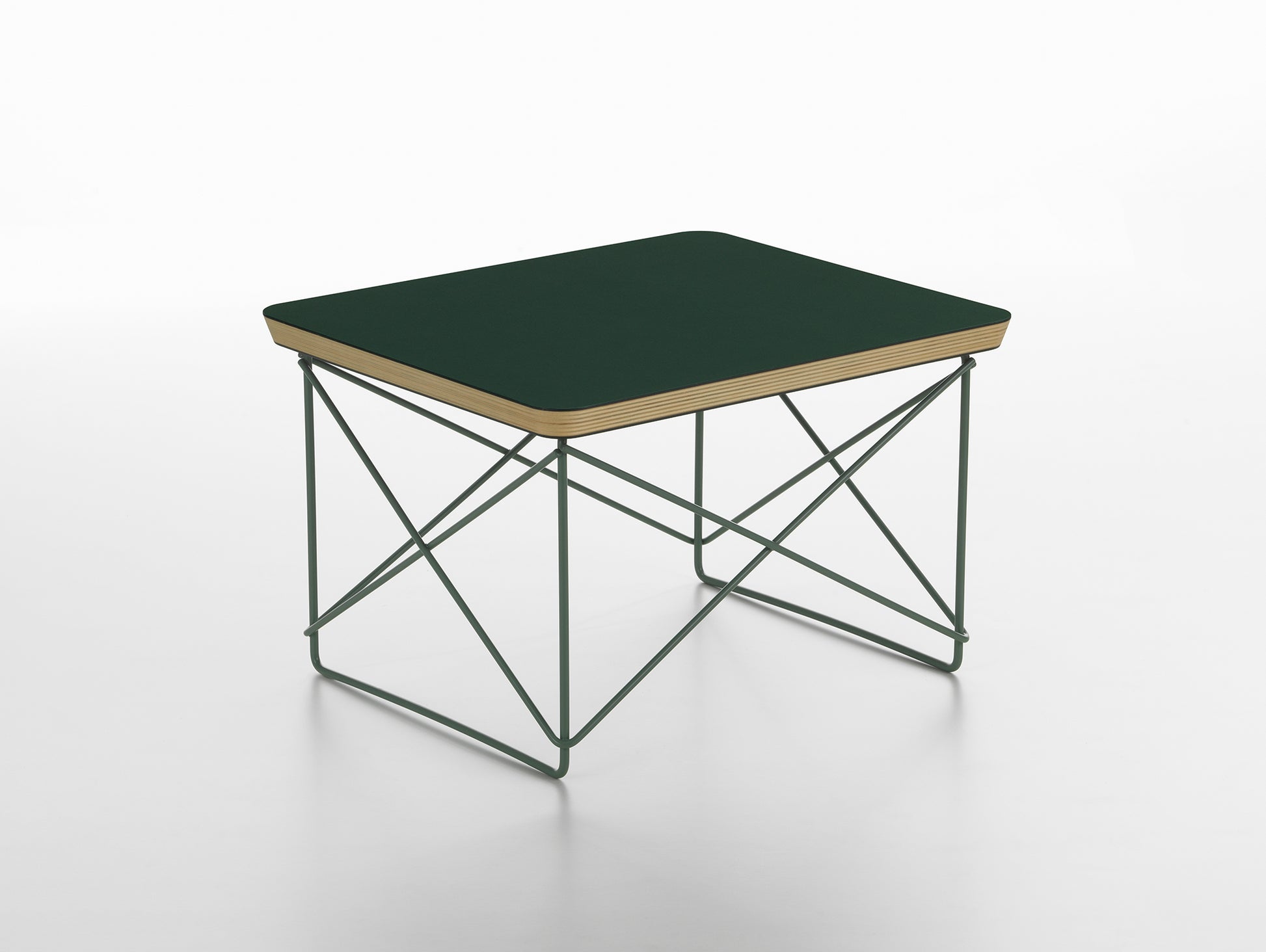 Eames Occasional Table LTR by Vitra - Jade Linoleum / Eames Sea Foam Green Base