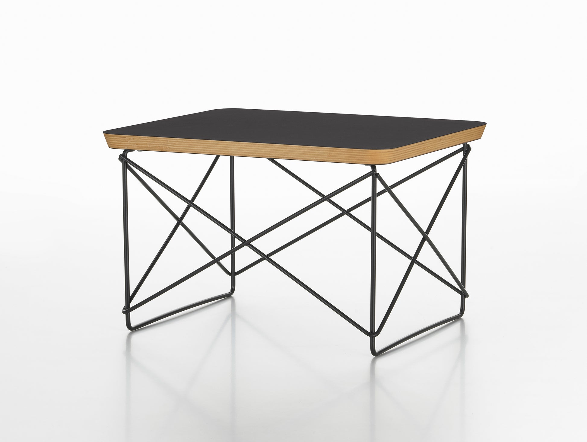 Eames Occasional Table LTR by Vitra - Black HPL / Basic Dark Steel Base