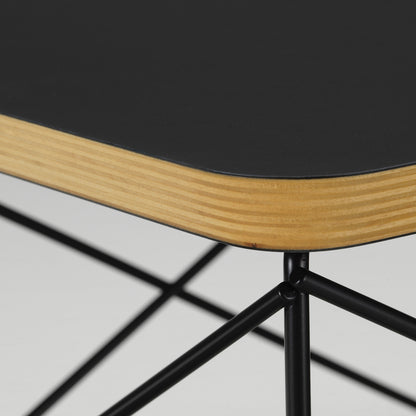 Eames Occasional Table LTR by Vitra - Black HPL / Basic Dark Steel Base