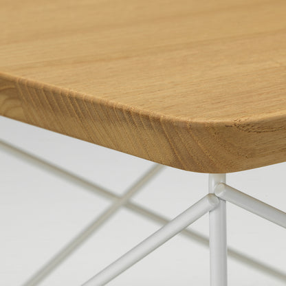 Eames Occasional Table LTR by Vitra - Oiled Chestnut / White Steel Base