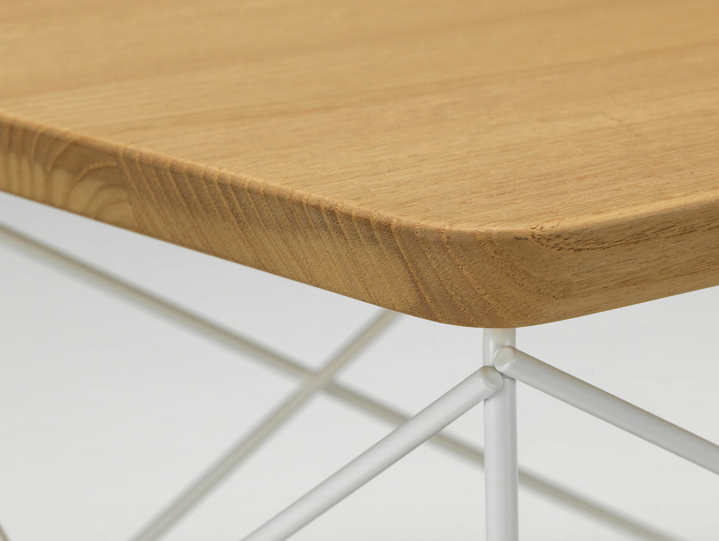 Eames Occasional Table LTR by Vitra - Oiled Chestnut / White Steel Base