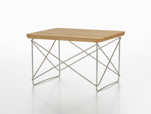 Eames Occasional Table LTR by Vitra - Oiled Chestnut / Stainless Steel Base