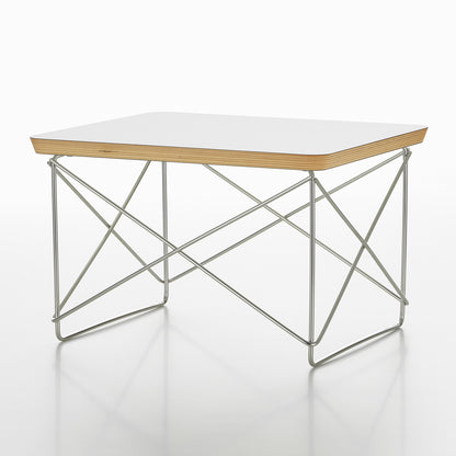 Eames Occasional Table LTR by Vitra - White HPL / Stainless Steel Base