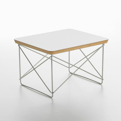 Eames Occasional Table LTR by Vitra - White HPL / Stainless Steel Base