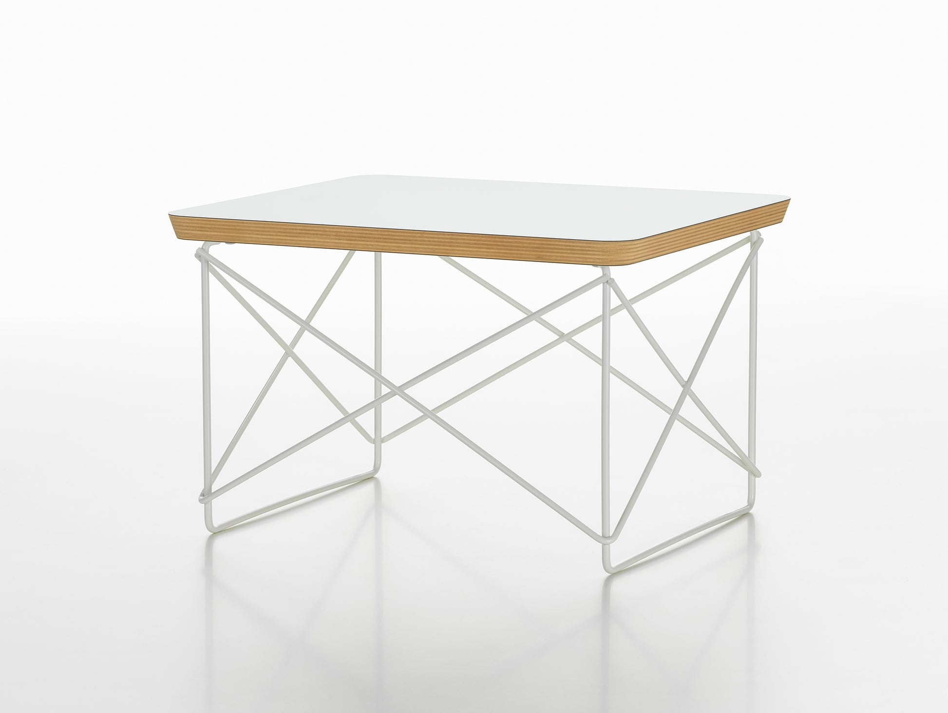 Eames Occasional Table LTR by Vitra - White HPL / White Steel Base
