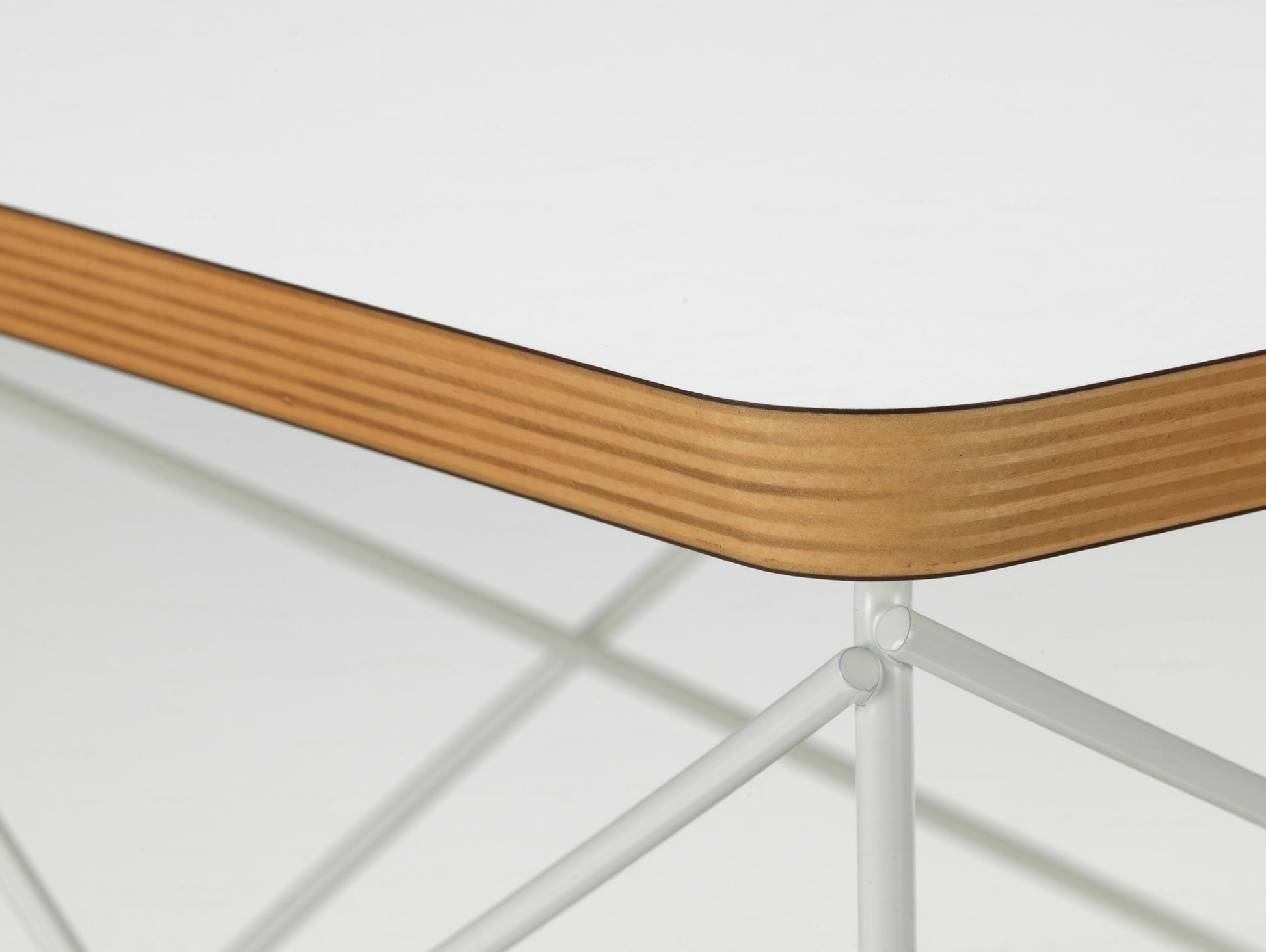 Eames Occasional Table LTR by Vitra - White HPL / White Steel Base