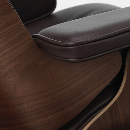 Eames Lounge Chair by Vitra - Dark Lacquered Walnut / Chocolate Leather