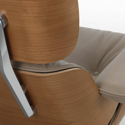 Eames Lounge Chair by Vitra - European Cherry / Dark Sand Premium Leather
