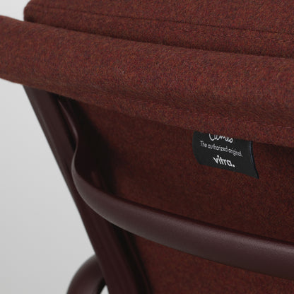 Soft Pad Conference Chair EA 208 by Vitra - Dark Bordeaux Powder-Coated Aluminium / Cosy 2 Chestnut (F80)