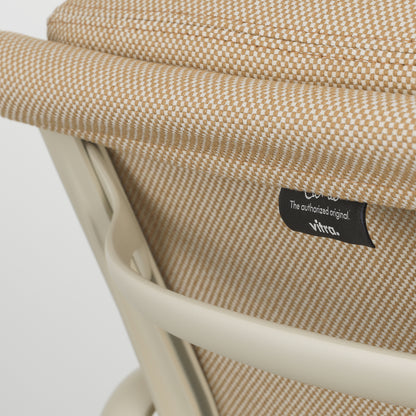 Soft Pad Conference Chair EA 208 by Vitra - Chalk Powder-Coated Aluminium / Laser RE Papyrus Cream (F40)