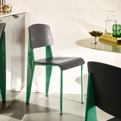 Standard Chair by Vitra - 18 Prouve Blé Vert / 04 Dark Oak