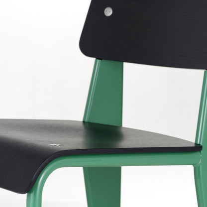 Standard Chair by Vitra - 18 Prouve Blé Vert / 04 Dark Oak
