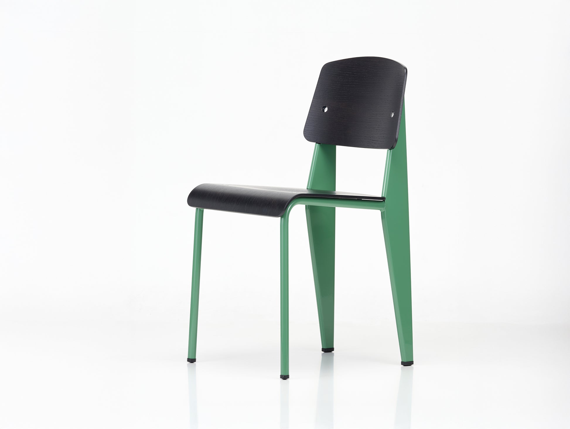 Standard Chair by Vitra - 18 Prouve Blé Vert / 04 Dark Oak