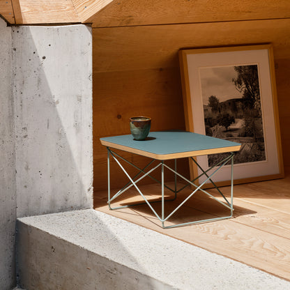 Eames Occasional Table LTR by Vitra - Jade Linoleum / Eames Sea Foam Green Base