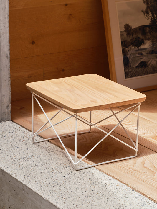 Eames Occasional Table LTR by Vitra - Oiled Chestnut / White Base