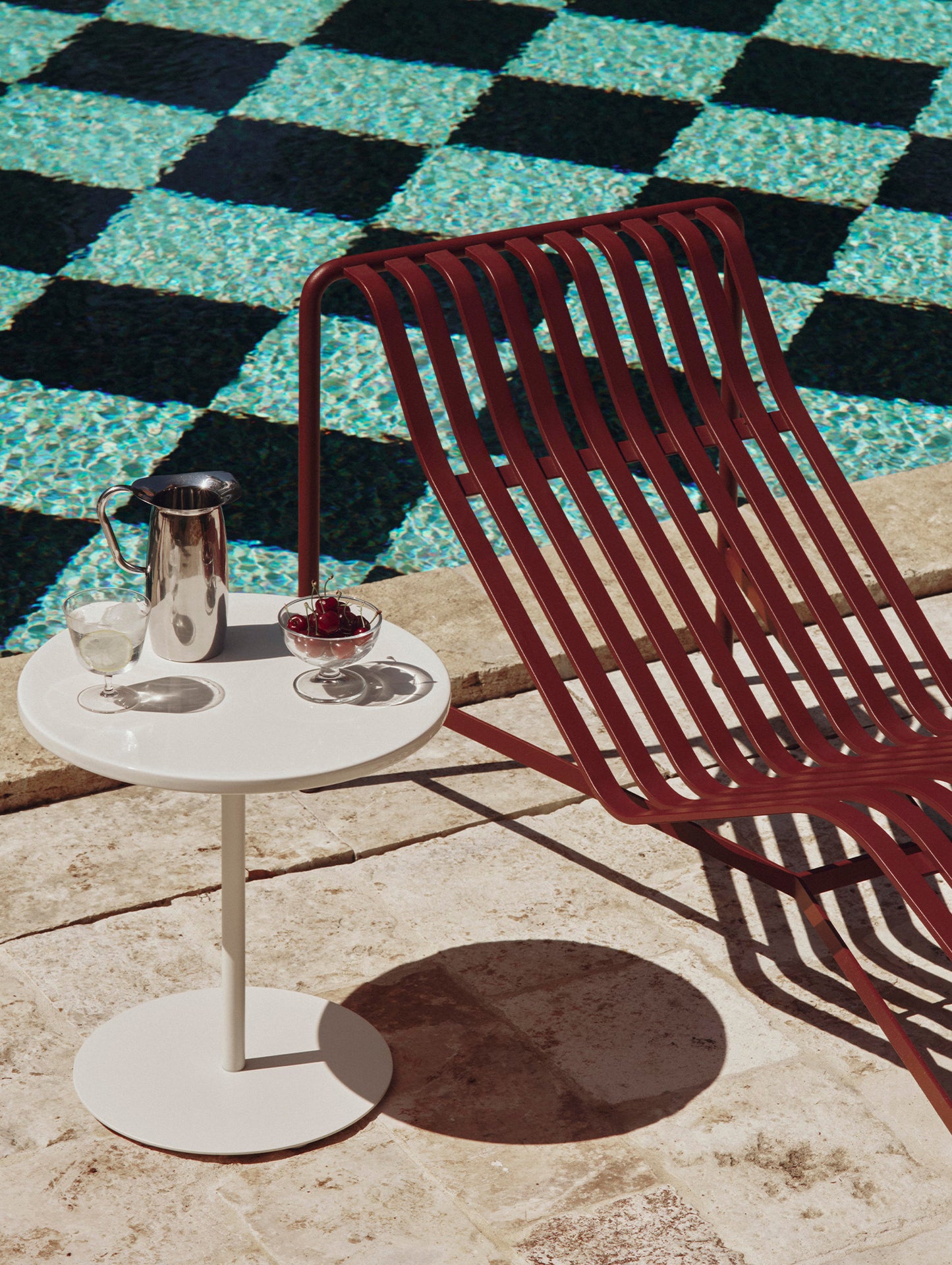 HAY Palissade Chaise Longue in Iron Red