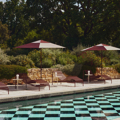 Terrazza Parasol by HAY - Hexagon / Off White and Burgundy