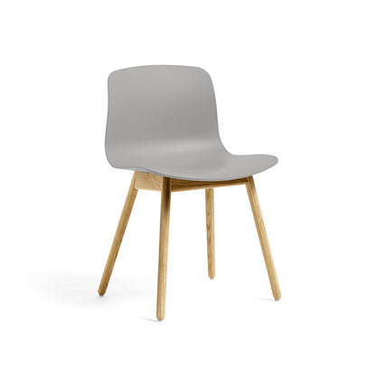 About A Chair AAC 12 by HAY - Concrete Grey 2.0 Shell / Lacquered Oak Base