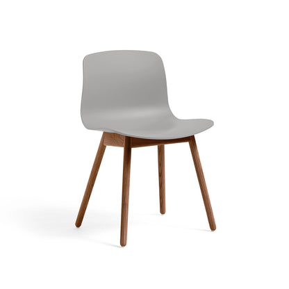 About A Chair AAC 12 by HAY - Concrete Grey 2.0 Shell / Lacquered Walnut Base