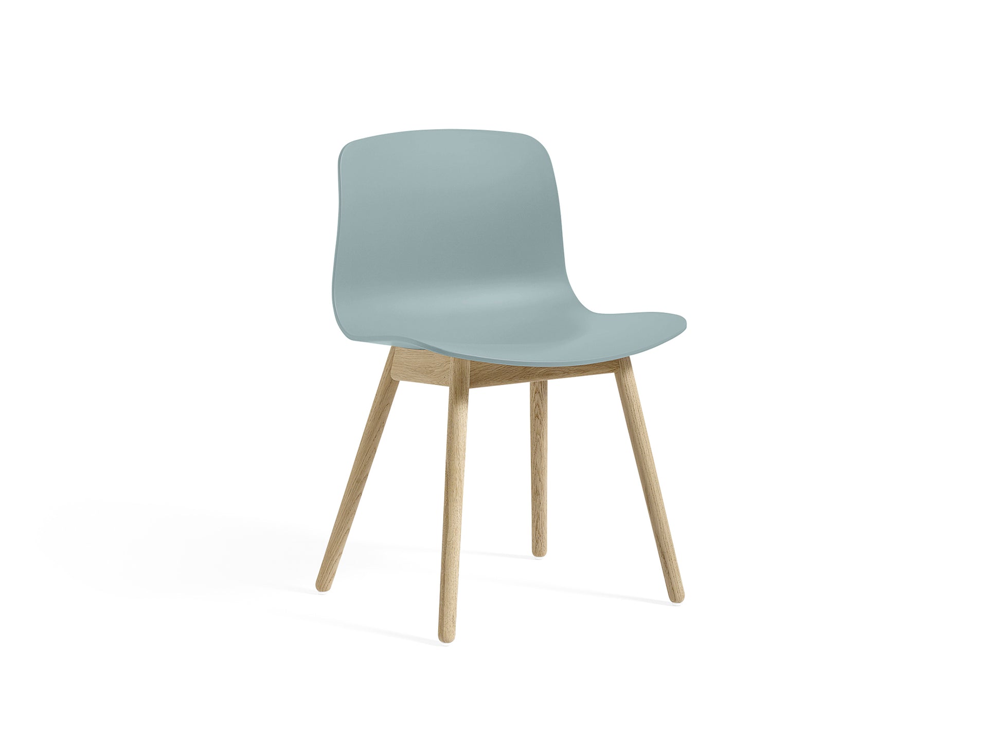 About A Chair AAC 12 by HAY - Dusty Blue 2.0 Shell / Soaped Oak Base