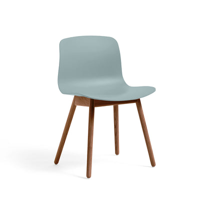 About A Chair AAC 12 by HAY - Dusty Blue 2.0 Shell / Lacquered Walnut Base