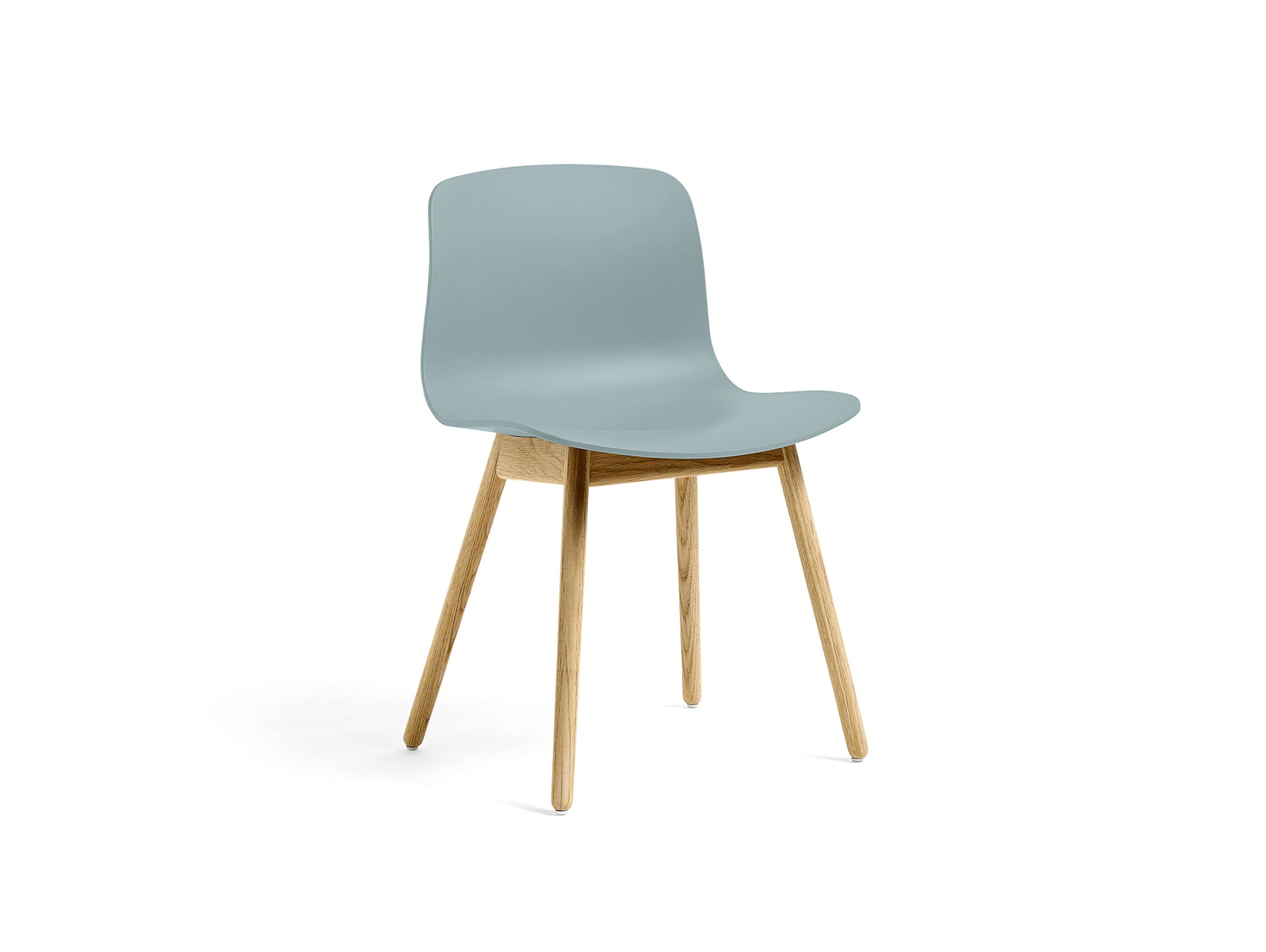 About A Chair AAC 12 by HAY - Dusty Blue 2.0 Shell / Lacquered Oak Base