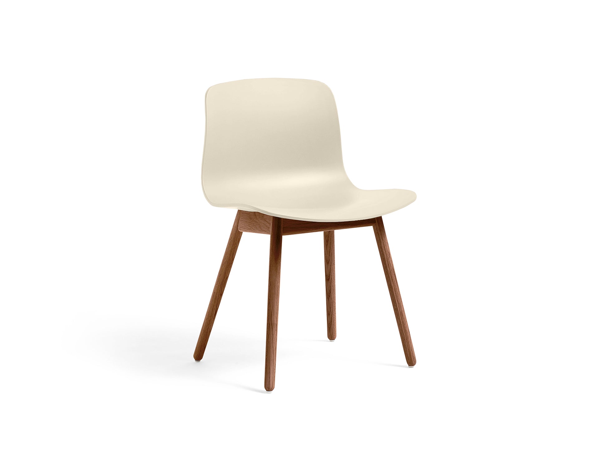 About A Chair AAC 12 by HAY - Melange Cream 2.0 Shell / Lacquered Walnut Base