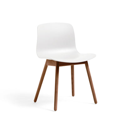 About A Chair AAC 12 by HAY - White 2.0 Shell / Lacquered Walnut Base