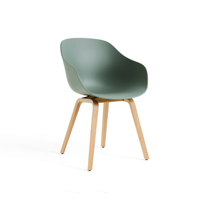 About A Chair AAC 222 - New Colours by HAY / Fall Green Shell / Lacquered Oak Base