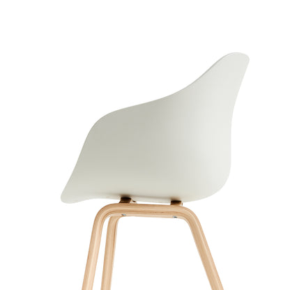 About A Chair AAC 222 - New Colours by HAY / Melange Cream Shell / Lacquered Oak Base